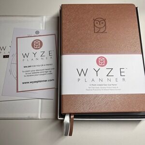 Wyze Planner 12 Month Undated Daily Goal Planner Rose Gold New In Box